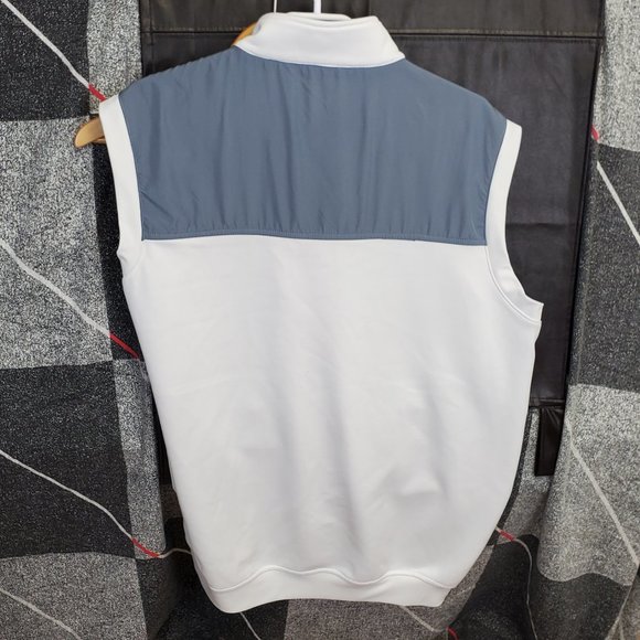 - Pebble Beach Performance white / blue 1/2 Zip Vest - Size XL - Picture 2 of 4